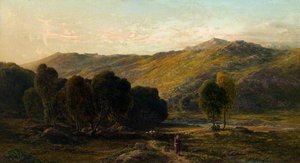 Mountain Scene With A Stream, Wales — Thomas Danby