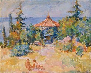 Garden With Gazebo — Pyotr Konchalovsky