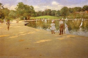 The Lake For Miniature Yachts — William Merritt Chase, Impressionism