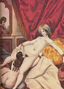 Woman Performing Cunnilingus On Another Woman — Achille Jacques Jean Marie Devéria