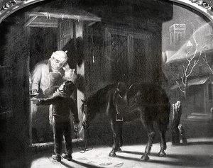 Doctor's Night Caller, (painting)
