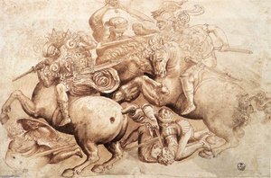 The Battle Of Anghiari (copy Of A Detail) — Leonardo Da Vinci, Renaissance