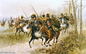 Napoleon And His Staff Surprised By Cossacks