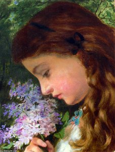 Girl With Lilac — Sophie Gengembre Anderson