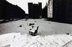 Untitled (Chair in the snow, Manhattan Valley, New York)