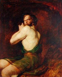 Figure Of A Seated Man — William Etty, Romanticism