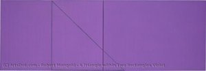 A Triangle Within Two Rectangles Violet — Robert Mangold