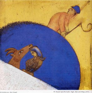 Peasant Leben (der Stallnachtmann Mit Schneide) — Marc Chagall