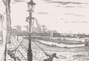 Embankment Of Pryazhka River — Mstislav Dobuzhinsky