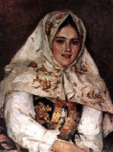 Siberian Beauty. Portrait Of E. A. Rachkovsky. — Vasily Ivanovich Surikov