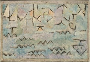 The Rhine At Duisburg — Paul Klee, Cubist Geometric Abstraction