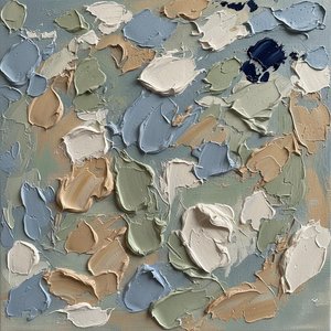 Topografía Etérea En Pizarra Y Salvia: Un Estudio Singular De Impasto Escultórico — Christian Noiret, Abstracción Contemporánea