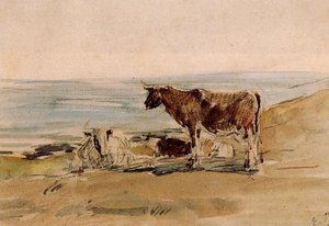Cows Near The Shore — Eugène Louis Boudin