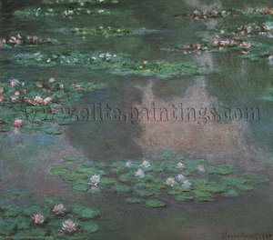 Water Lilies I, Oil On Canvas, Museum Of Fine Ar — Claude Monet, Impressionist Painting