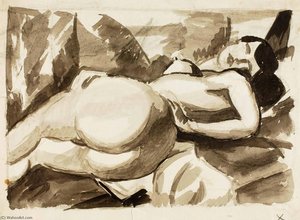Reclining Nude, Female — Carl Newman