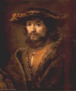 Bust Of Man Wearing A Large-brimmed Hat — Willem Drost