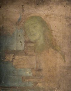 Head of a Woman Superimposed over an Italian Building