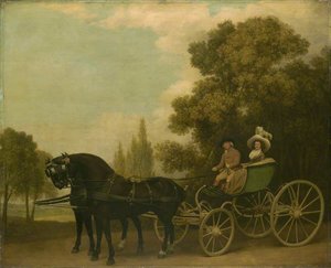 A Gentleman Driving A Lady In A Phaeton — George Stubbs