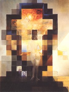 Galilea Contemplando El Mar Mediterráneo Que Desde Una Distancia De Veinte Metros Se Transforma En Retrato De Abraham Lincoln — Salvador Dalí