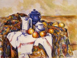 Naturaleza Muerta Con Jarrón Azul — Paul Cézanne, Postimpresionismo