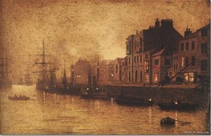 Evening, Whitby Harbour — John Atkinson Grimshaw, Romanticism
