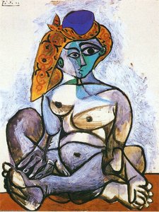 Mujer Desnuda Con Tocaburco Turco — Pablo Picasso