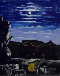 Arsenalskaya Mountain At Night — Niko Pirosmani, Naive Art / Primitivism