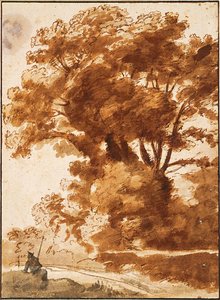 Group Of Trees And Resting Sheperd — Claude Lorrain (claude Gellée), Baroque
