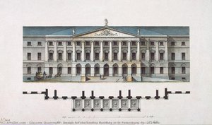 Design for the Smolny Institute in St Petersburg (façade)