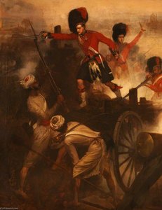 Lieutenant Francis Edward Henry Farquharson Winning His Victoria Cross At Lucknow, 9 March 1858 — Chevalier Louis William Desanges, Academic Realism