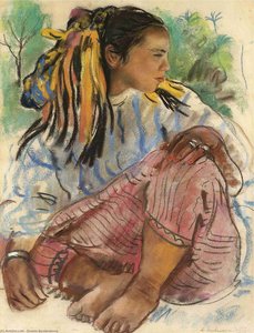 Portrait Of A Young Girl. Marrakesh — Zinaida Serebriakova