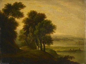 Landscape With A River Estuary — John Wallace Tucker
