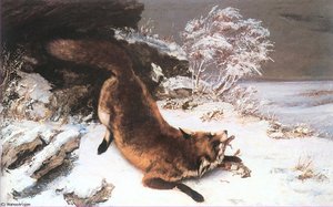 The Fox In The Snow — Gustave Courbet