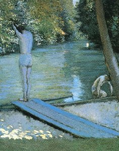 Bather Preparing To Dive, Banks Of The Yerres — Gustave Caillebotte