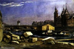The Pont Au Change And The Conciergerie — Richard Redgrave