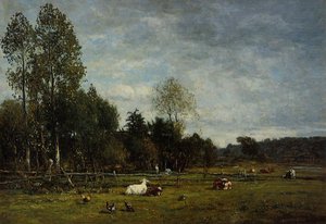 Landscape Near Honfleur — Eugène Louis Boudin