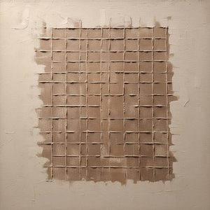 Monolithic Earth: A Meditative Study In Textured Umber And Sculptural Relief — David Moreau, Plaster & Texture Art