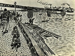 View Of A River, Quay, And Bridge — Joos Vincent De Vos