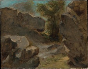 Landscape With Rocks, Augerville — Eugène Delacroix
