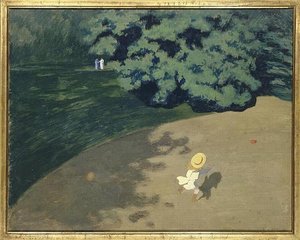Le Ballon Ou Coin De Parc Avec Enfant Jouant Au Ballon — Félix Vallotton