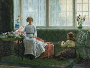 Two Girls in a Window Seat