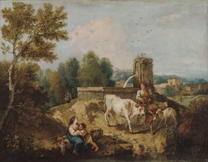 At The Fountain — Giuseppe Zais