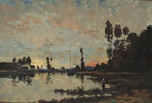 Soleil Couchant Sur L'oise — Charles-françois Daubigny