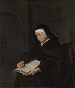 Old Woman Meditating, Gabriël Metsu, C. 1661 - C. 1663 — Gabriel Metsu