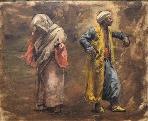 Study Of Two Figures — Edwin Lord Weeks