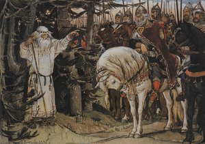 Oleg Meets Wizard — Victor Vasnetsov, Realism