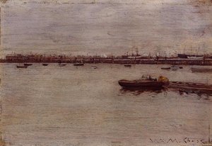 Repair Docks, Gowanus Pier — William Merritt Chase