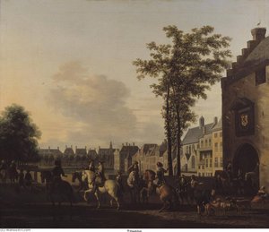 A Hunting Party near the Hofvijver in The Hague