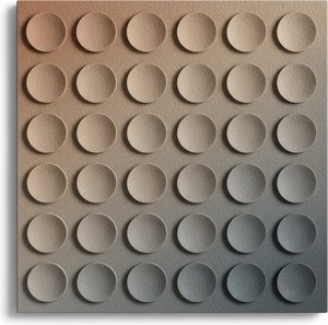 Rhythmic Symmetry: The Meditative Descent Of Terracotta Into Charcoal Depressions — David Moreau, Plaster & Texture Art
