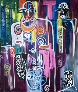 Interpreter Of Deferred Reveries — Victor Ehikhamenor, Abstract Expressionism